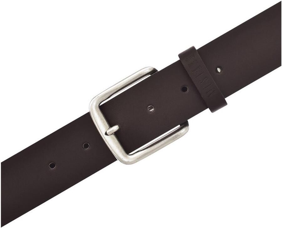 Mustang Leren riem Klassieke doornsluiting in lichte gebruikte look 4 cm