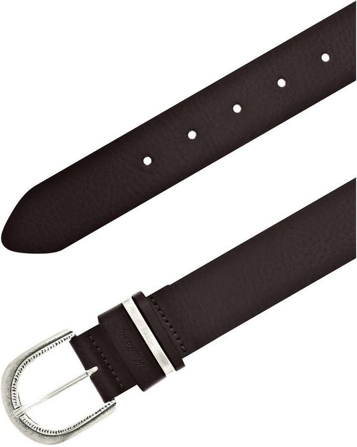 Mustang Leren riem Met donkere airbrush-randen en een ovale gesp 3 5 cm - Foto 3