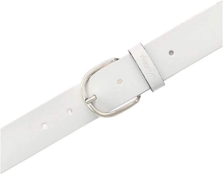 Mustang Leren riem Met geperst -logo op de lus 3 5 cm