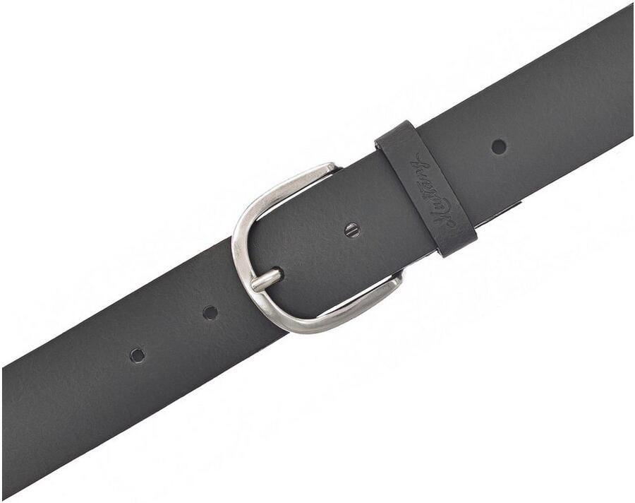 Mustang Leren riem Met geperst -logo op de lus 3 5 cm - Foto 2
