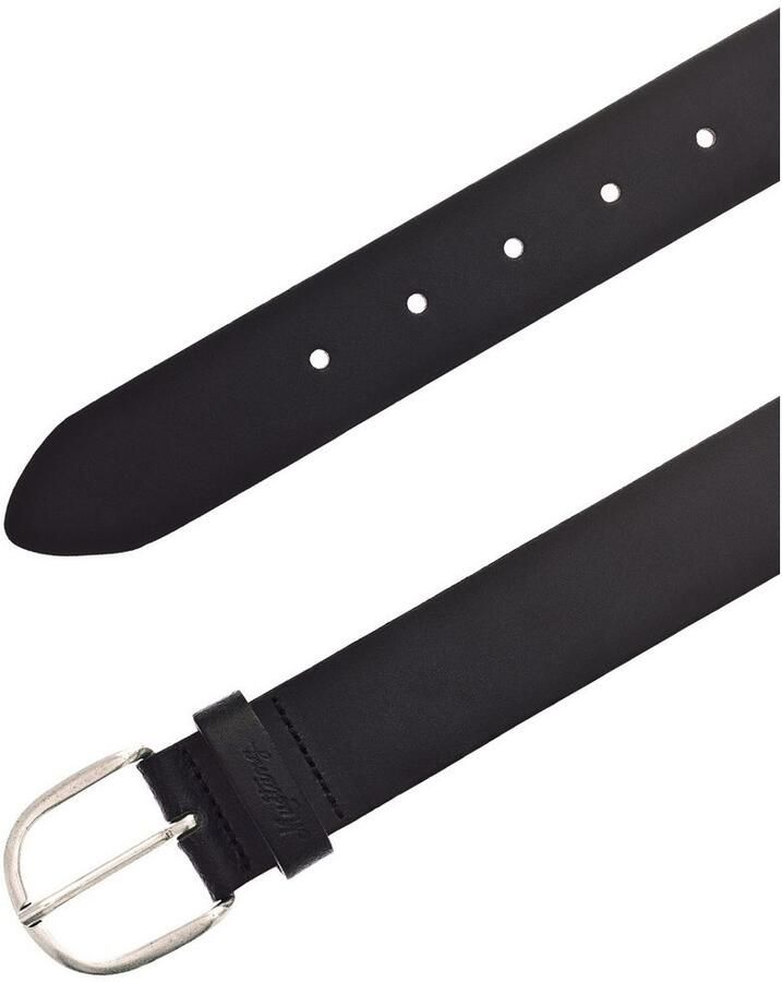 Mustang Leren riem Met geperst -logo op de lus 3 5 cm