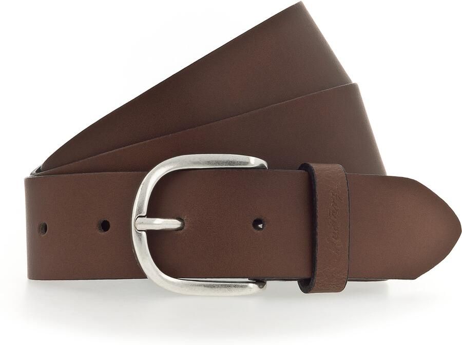 Mustang Leren riem Met geperst -logo op de lus 3 5 cm - Foto 3