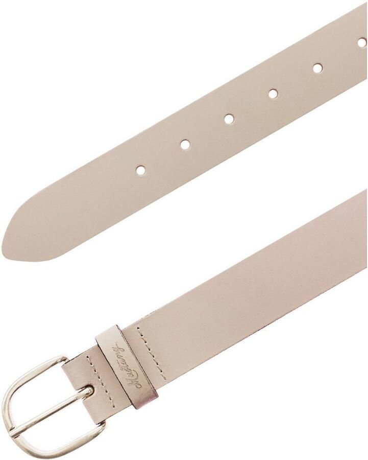 Mustang Leren riem Met geperst -logo op de lus 3 5 cm