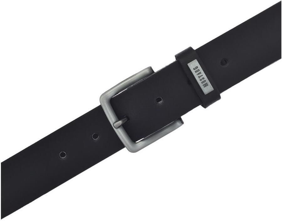 Mustang Leren riem Met metalen logo op de lus 3 5 cm - Foto 2