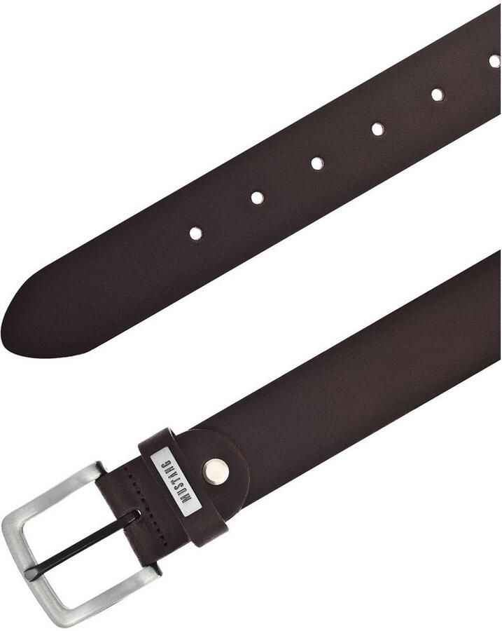 Mustang Leren riem Met metalen logo op de lus 3 5 cm