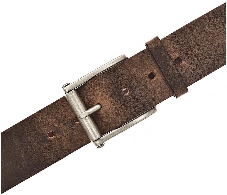 Mustang Leren riem met vintage-look rol-sluiting 4 5 cm - Foto 2