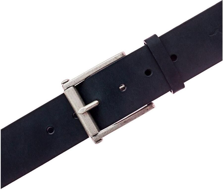 Mustang Leren riem met vintage-look rol-sluiting 4 5 cm