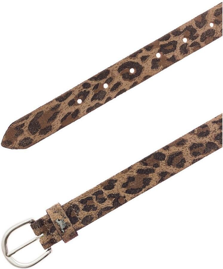 Mustang Leren riem Modieuze dierenprint 2 5 cm (1 stuk)