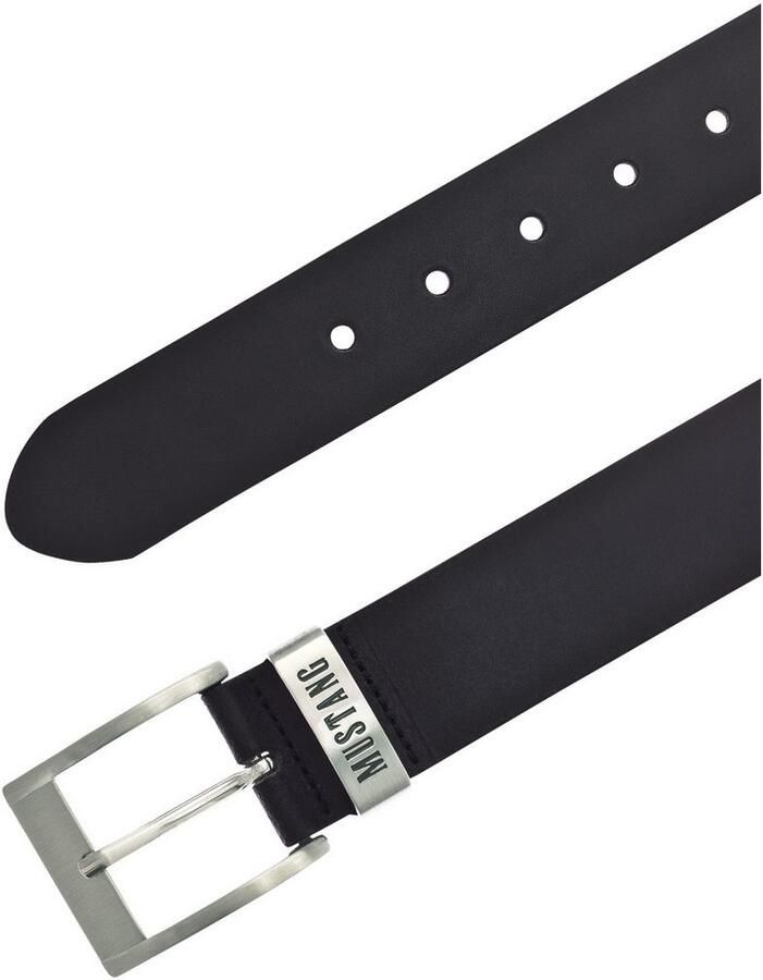 Mustang Leren riem Overlengte vintage karakter 4 cm - Foto 3