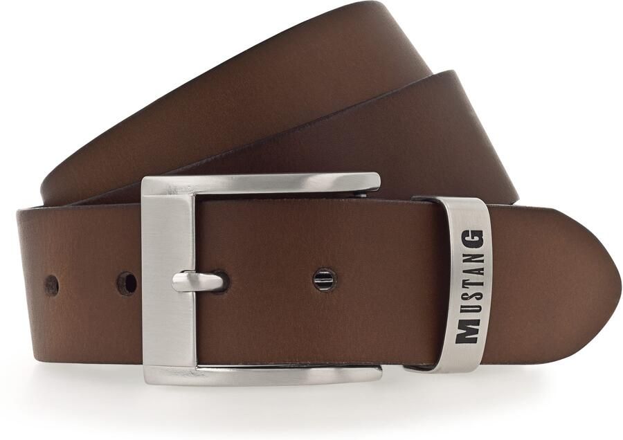 Mustang Leren riem Overlengte vintage karakter 4 cm - Foto 3