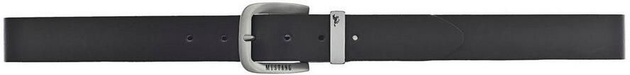 Mustang Leren riem Pin-sluiting van zwartgekleurd Zilverkleur met logo-opdruk 3 5 cm - Foto 4