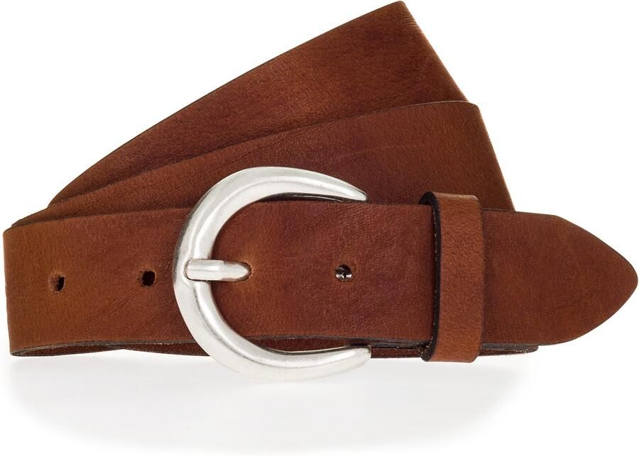 Mustang Leren riem Sluiting in gepolijst zilverkleur 3 5 cm breed (1 stuk) - Foto 3