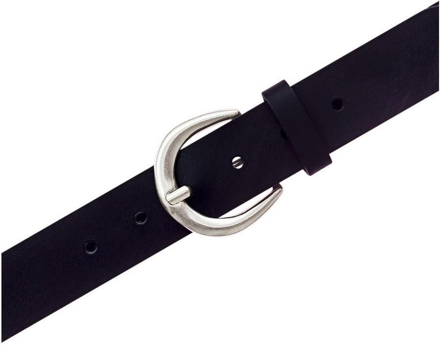 Mustang Leren riem Sluiting in gepolijst zilverkleur 3 5 cm breed (1 stuk) - Foto 2