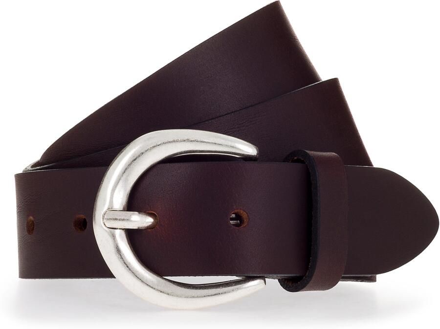 Mustang Leren riem Sluiting in gepolijst zilverkleur 3 5 cm breed (1 stuk) - Foto 4