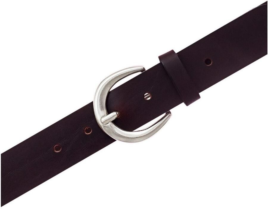 Mustang Leren riem Sluiting in gepolijst zilverkleur 3 5 cm breed (1 stuk) - Foto 2