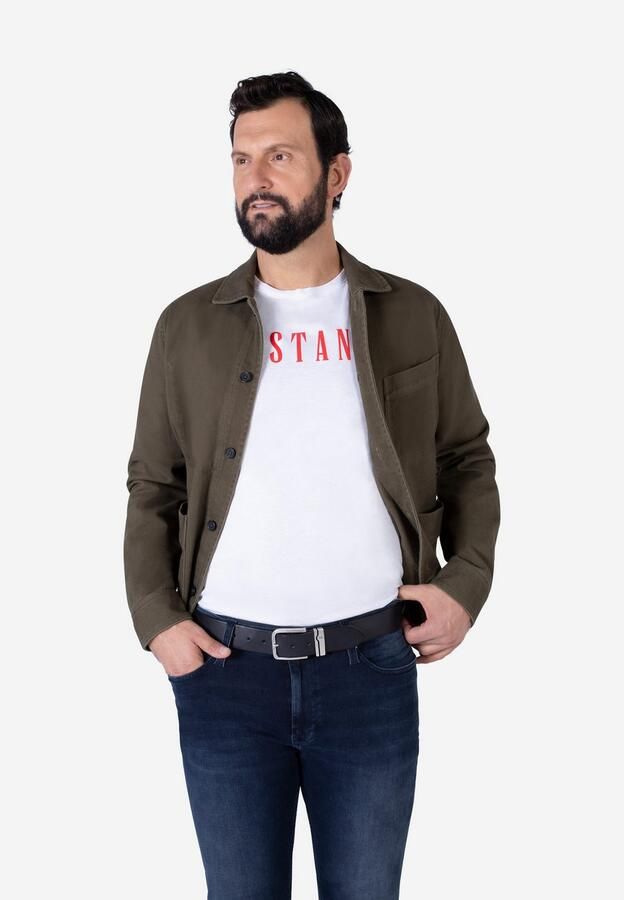 Mustang Leren riem versierde metalen lus 4 cm logo-opschrift (1 stuk) - Foto 3