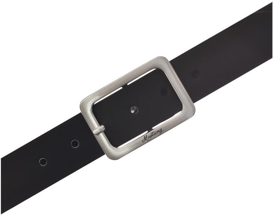 Mustang Leren riem Vierkante matkleurige sluiting 3 5 cm - Foto 3