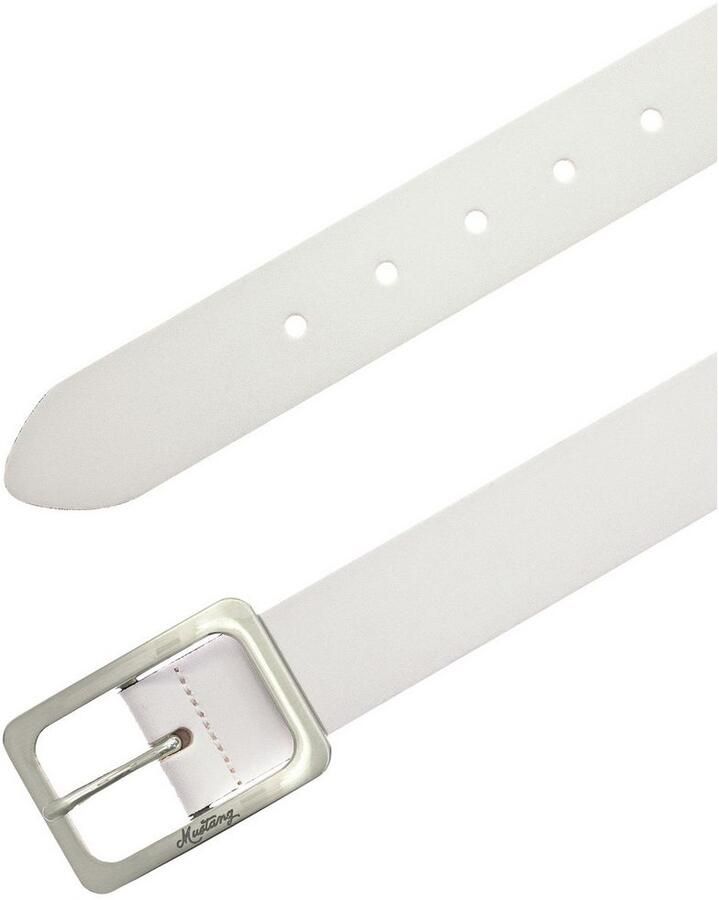 Mustang Leren riem Vierkante matkleurige sluiting 3 5 cm - Foto 2