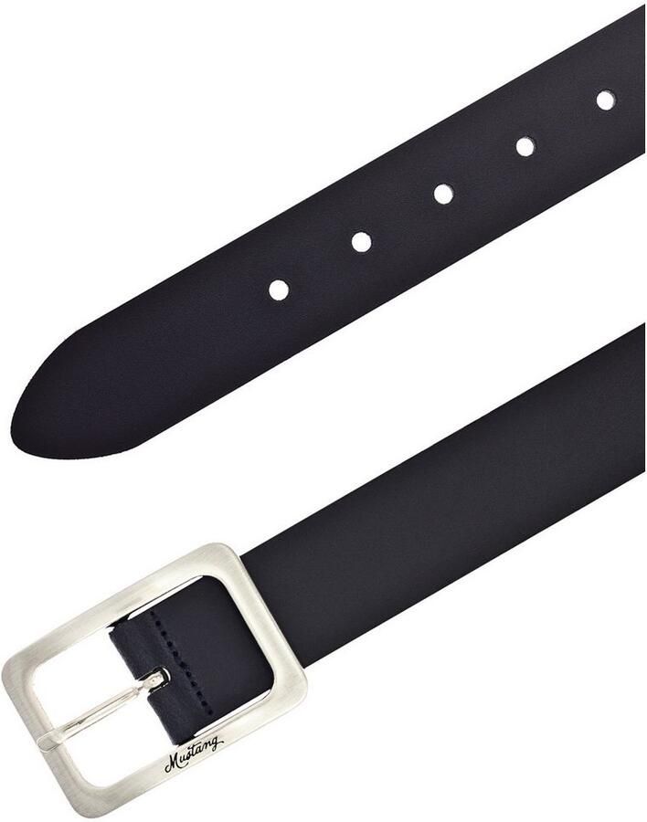 Mustang Leren riem Vierkante matkleurige sluiting 3 5 cm - Foto 3