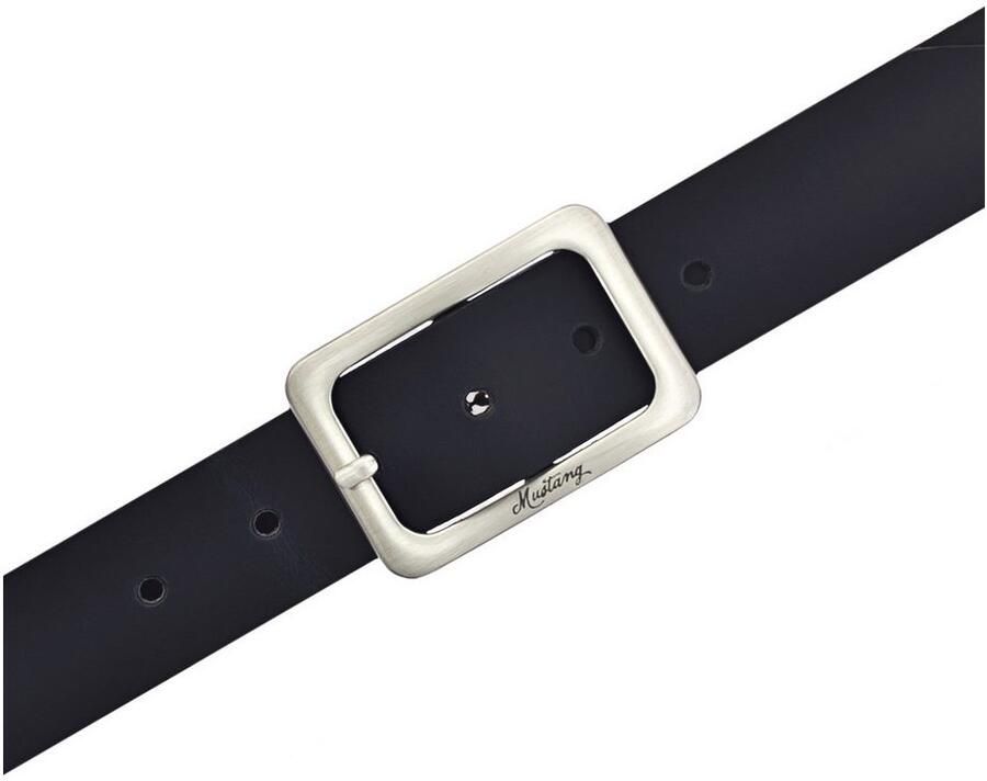 Mustang Leren riem Vierkante matkleurige sluiting 3 5 cm - Foto 2