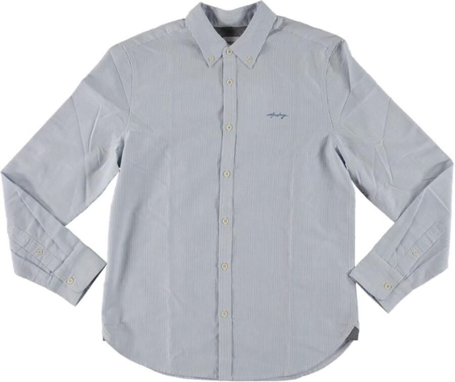 Mustang Overhemd met lange mouwen Edinburg met logo-opschrift