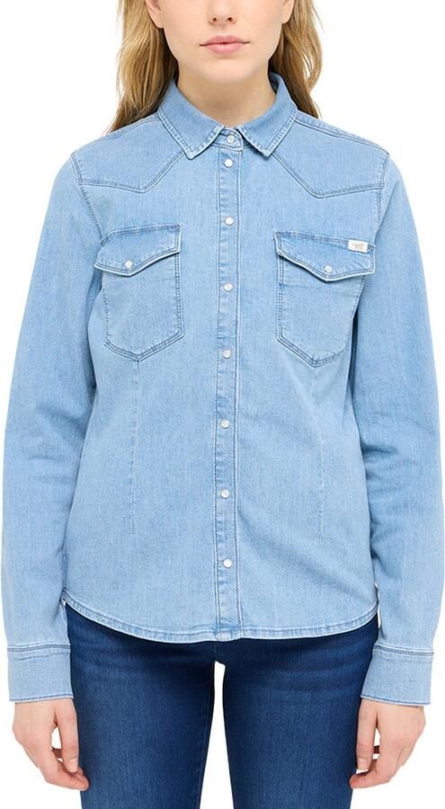 Mustang Overhemdblouse Dames Stijl Cody Denim Shirt - Foto 4