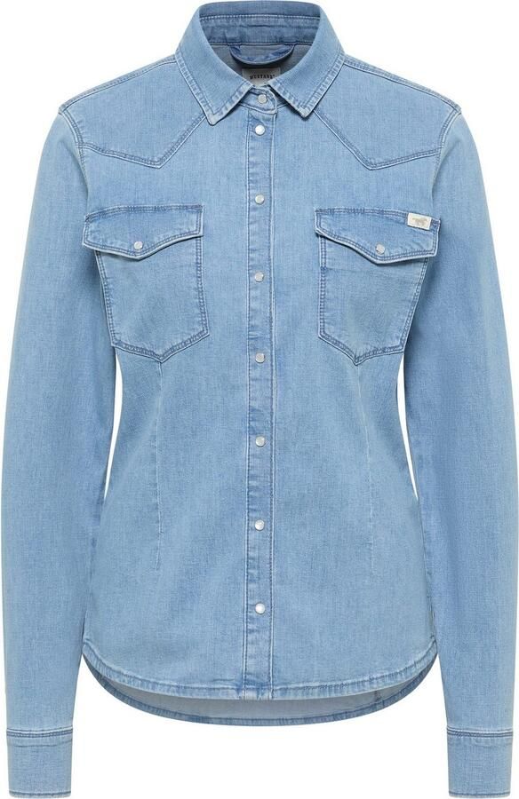 Mustang Overhemdblouse Dames Stijl Cody Denim Shirt - Foto 2
