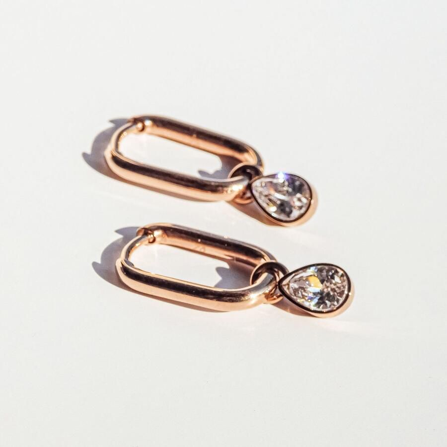 Mustang Paar creolen Sieraad Geschenk Roestvrijstalen Oorbellen Like Diamonds Druppels