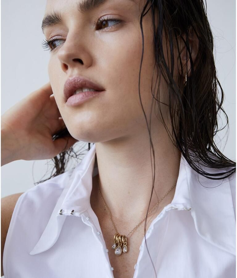 Mustang Paar creolen Sieraad Geschenk Roestvrijstalen Oorbellen Like Diamonds Druppels - Foto 2