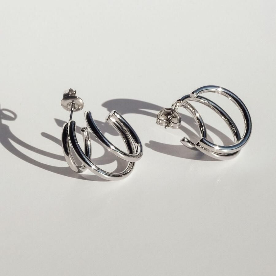 Mustang Paar creolen Sieraad Geschenk Roestvrijstalen Oorbellen Moderne Lijnen