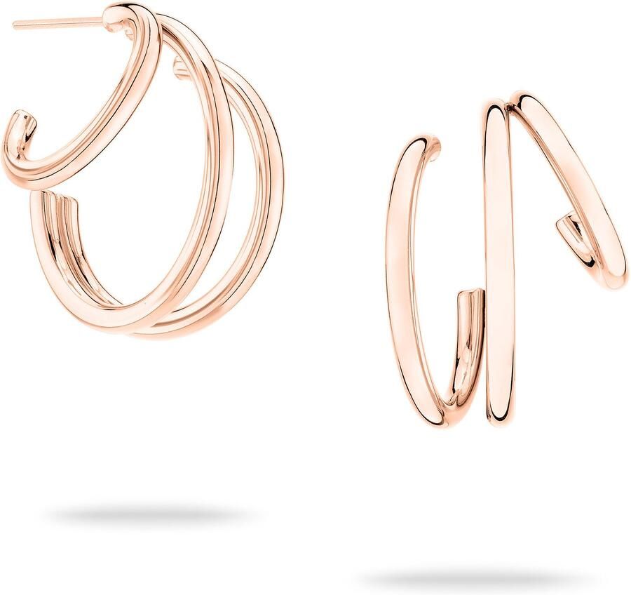 Mustang Paar creolen Sieraad Geschenk Roestvrijstalen Oorbellen Moderne Lijnen - Foto 4