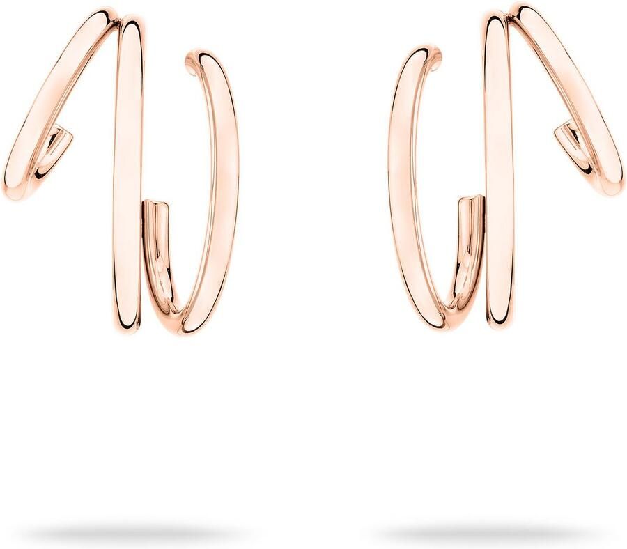 Mustang Paar creolen Sieraad Geschenk Roestvrijstalen Oorbellen Moderne Lijnen - Foto 2