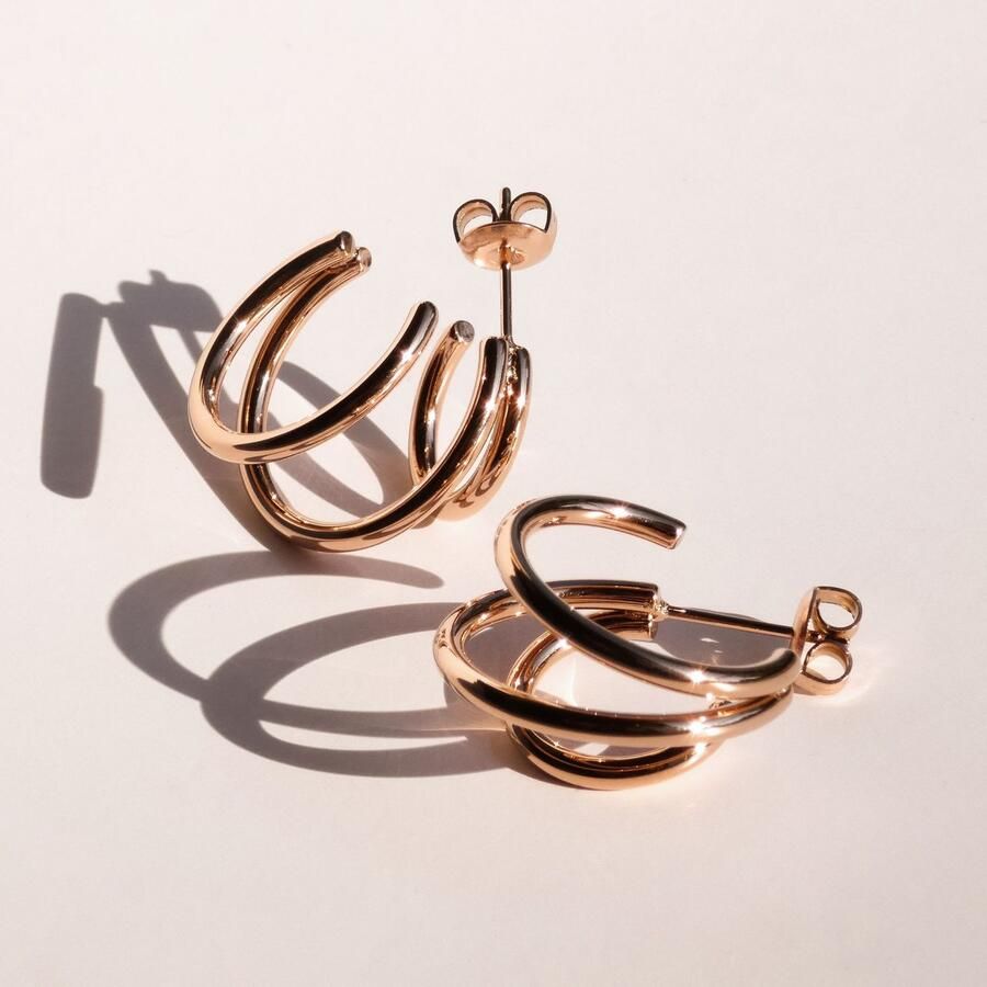 Mustang Paar creolen Sieraad Geschenk Roestvrijstalen Oorbellen Moderne Lijnen