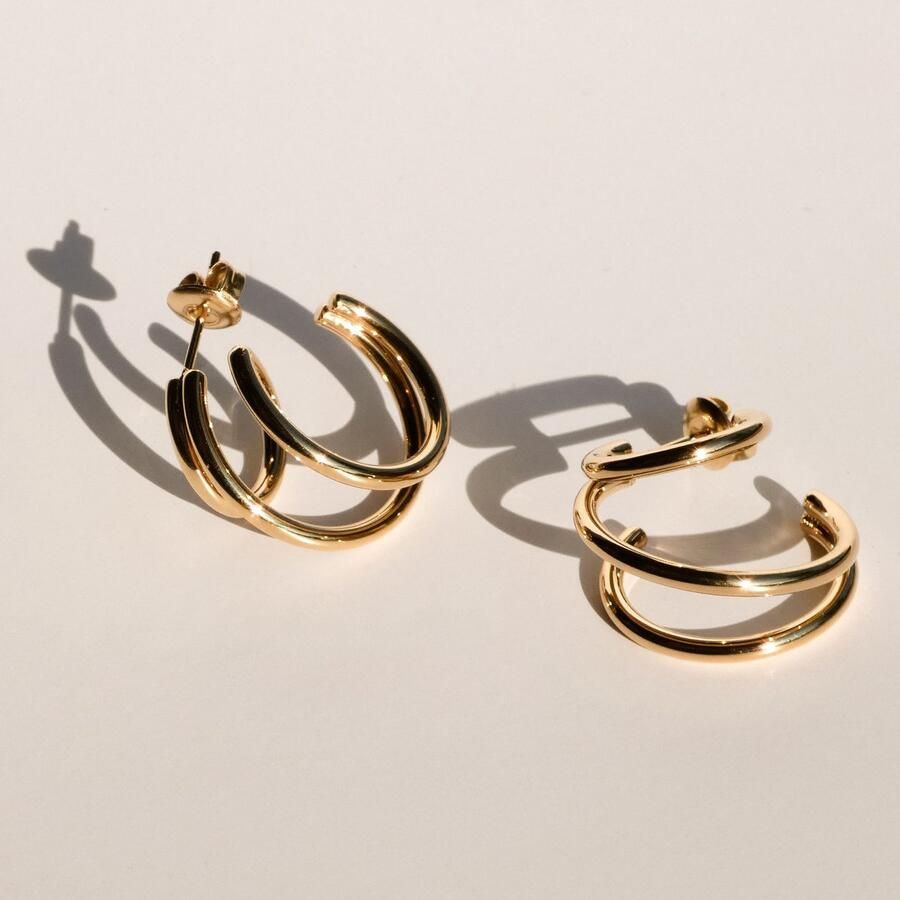 Mustang Paar creolen Sieraad Geschenk Roestvrijstalen Oorbellen Moderne Lijnen