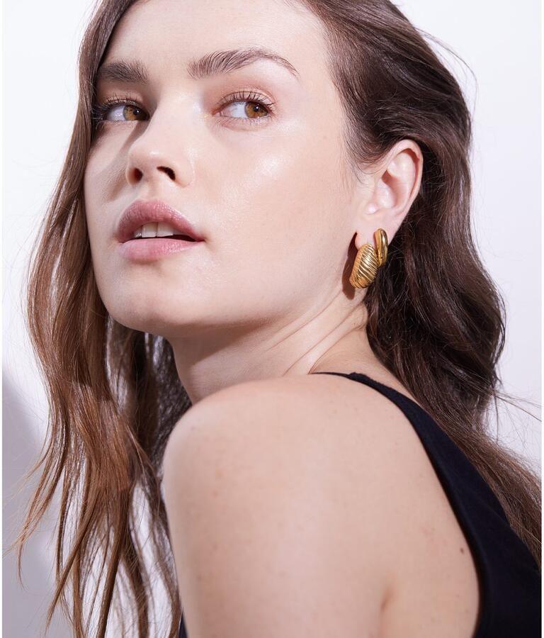 Mustang Paar creolen Sieraad Geschenk Roestvrijstalen Oorbellen The Organic Drop - Foto 3