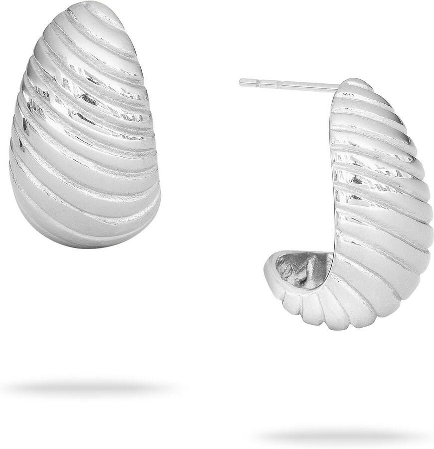 Mustang Paar creolen Sieraad Geschenk Roestvrijstalen Oorbellen The Organic Drop - Foto 3