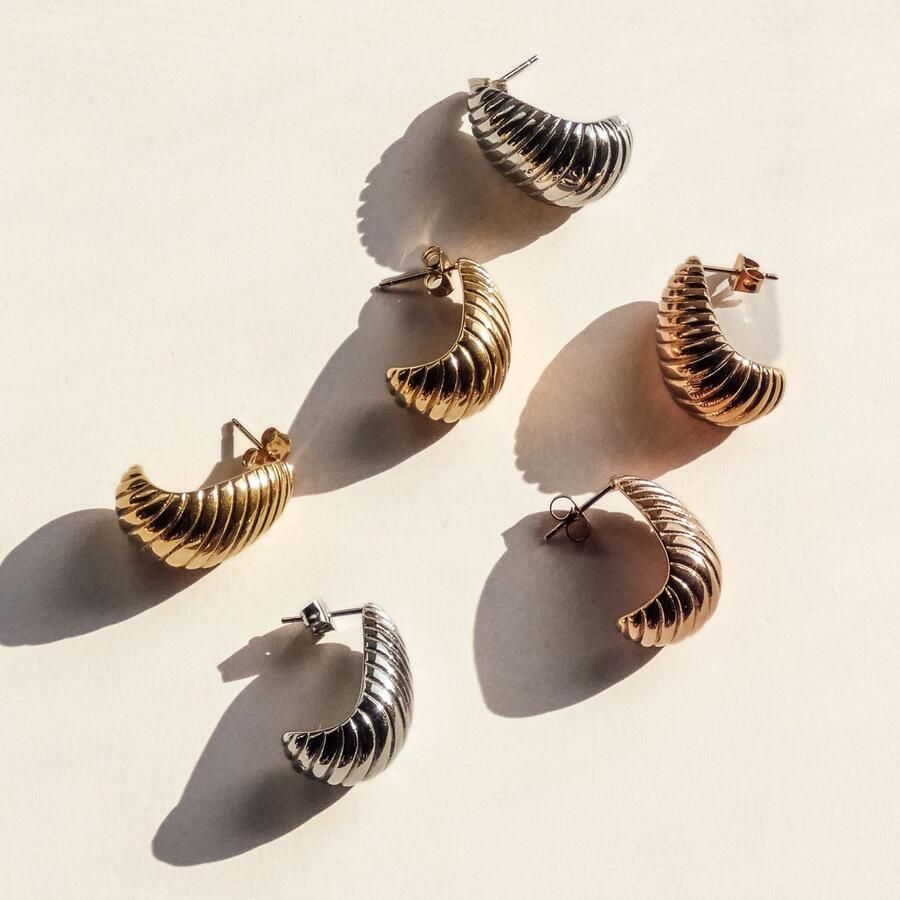 Mustang Paar creolen Sieraad Geschenk Roestvrijstalen Oorbellen The Organic Drop