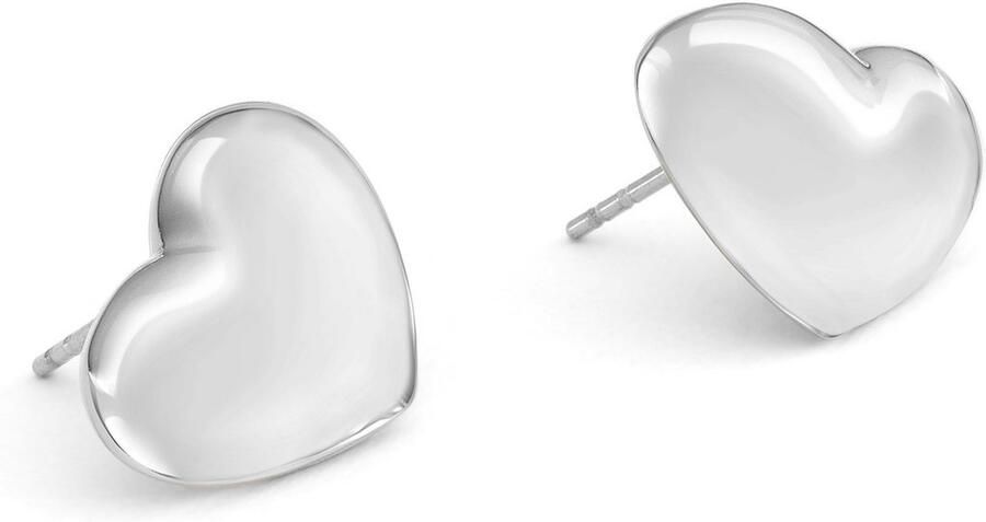 Mustang Paar oorstekers Sieraad Geschenk Roestvrijstalen Oorbellen Puffy Heart Hart - Foto 3