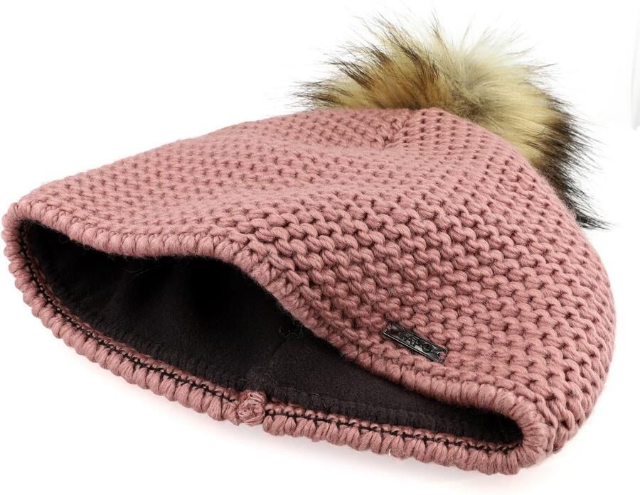 Mustang Pomponmuts Grof breisel effen gevoerd