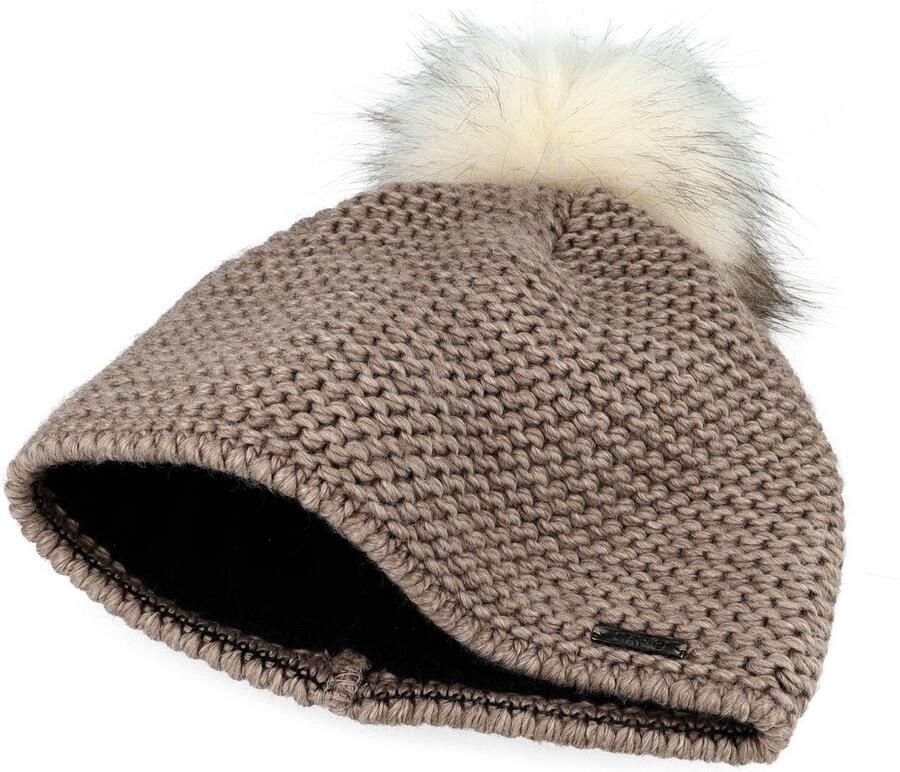 Mustang Pomponmuts Grof breisel effen gevoerd