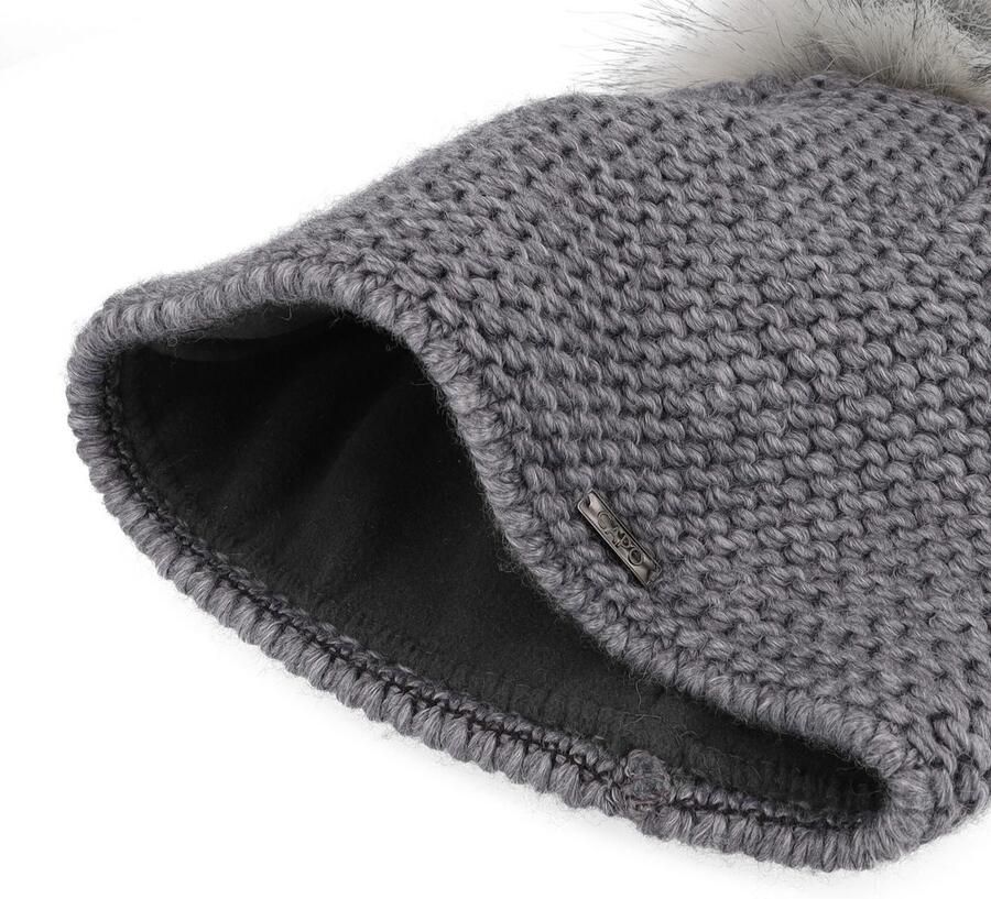 Mustang Pomponmuts Grof breisel effen gevoerd