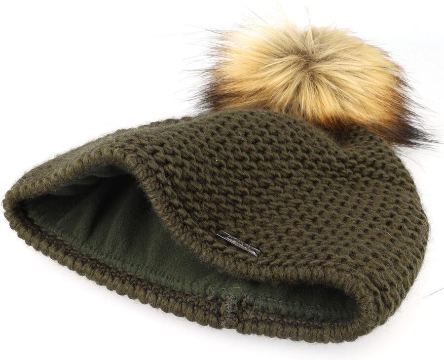 Mustang Pomponmuts Grof breisel effen gevoerd