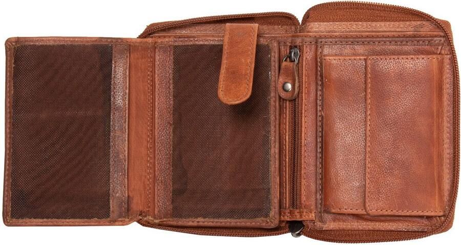 Mustang Portemonnee UDINE heren portemonnee met logo-opdruk en used look - Foto 9