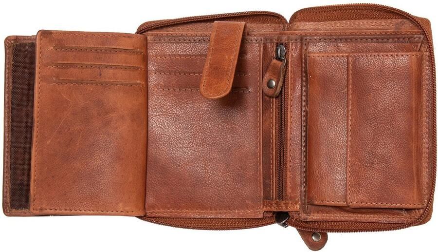 Mustang Portemonnee UDINE heren portemonnee met logo-opdruk en used look - Foto 8