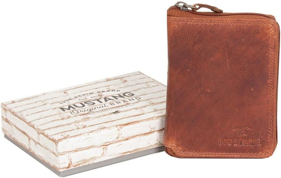 Mustang Portemonnee UDINE heren portemonnee met logo-opdruk en used look - Foto 6