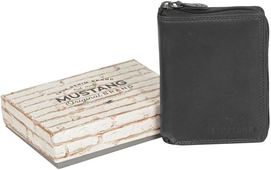 Mustang Portemonnee UDINE heren portemonnee met logo-opdruk en used look - Foto 7