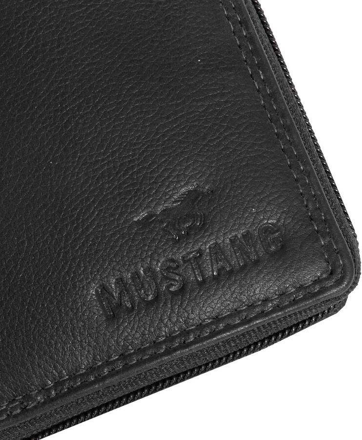 Mustang Portemonnee UDINE heren portemonnee met logo-opdruk en used look - Foto 5