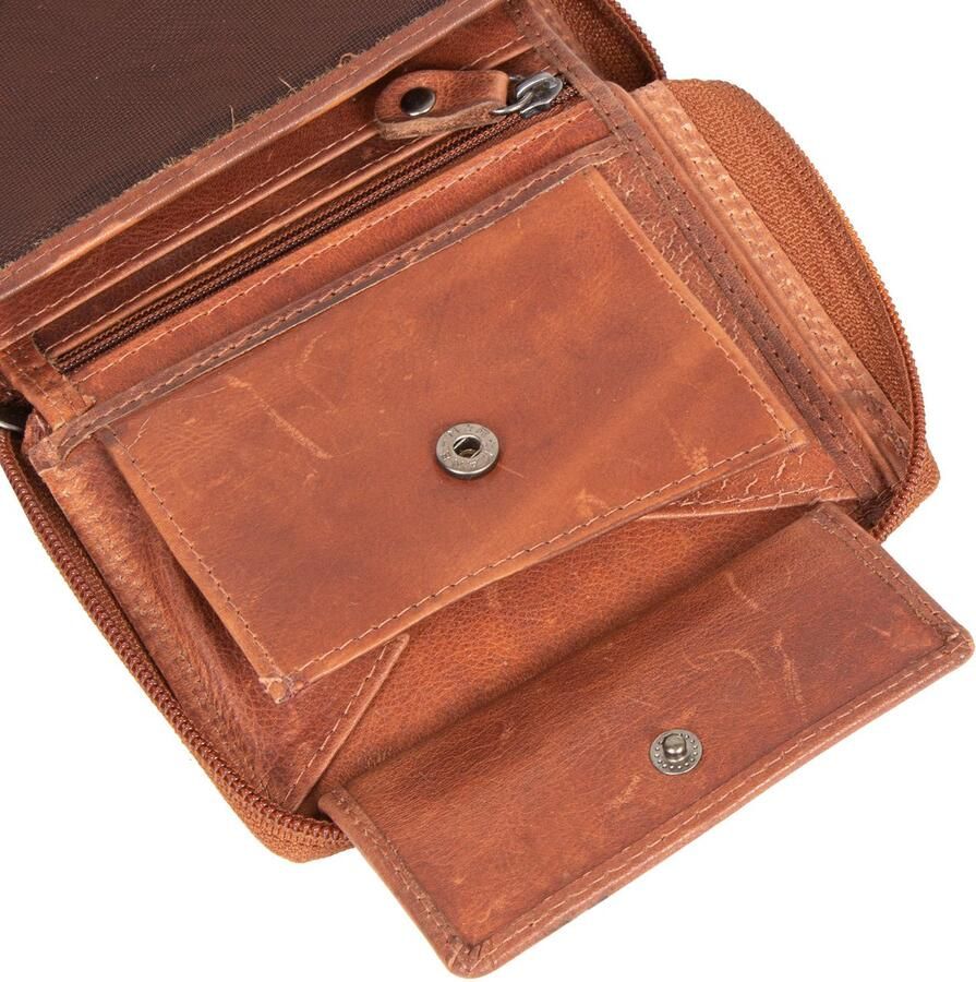 Mustang Portemonnee UDINE heren portemonnee met logo-opdruk en used look - Foto 2