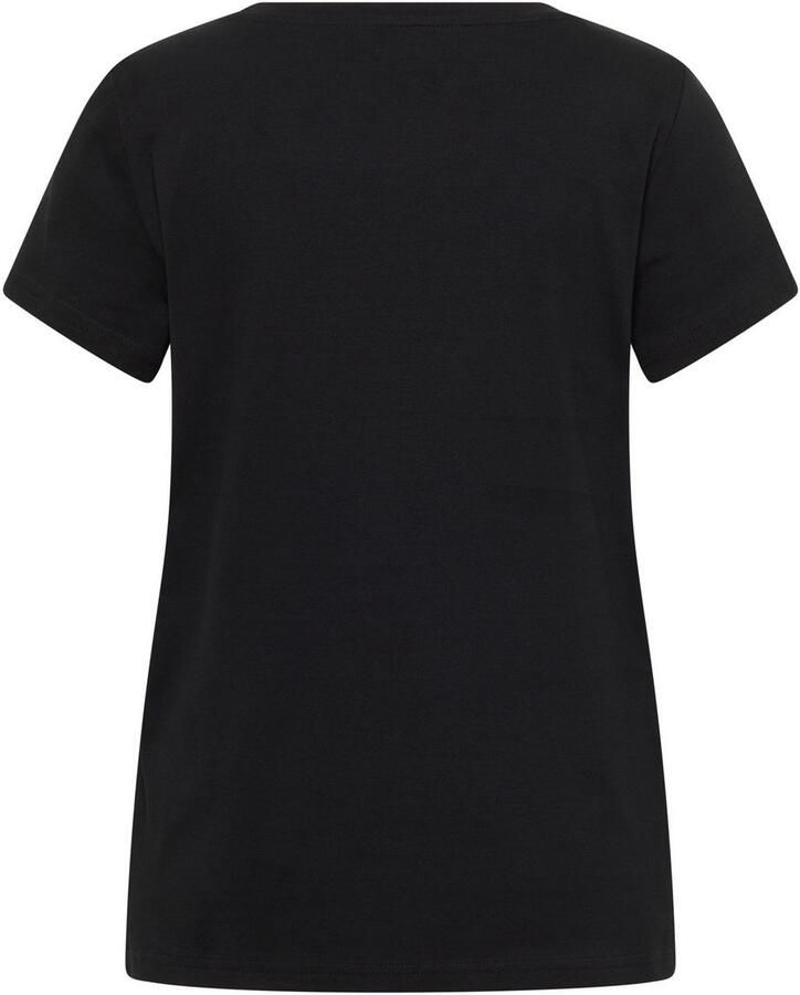 Mustang Shirt met ronde hals Alma met logoprint