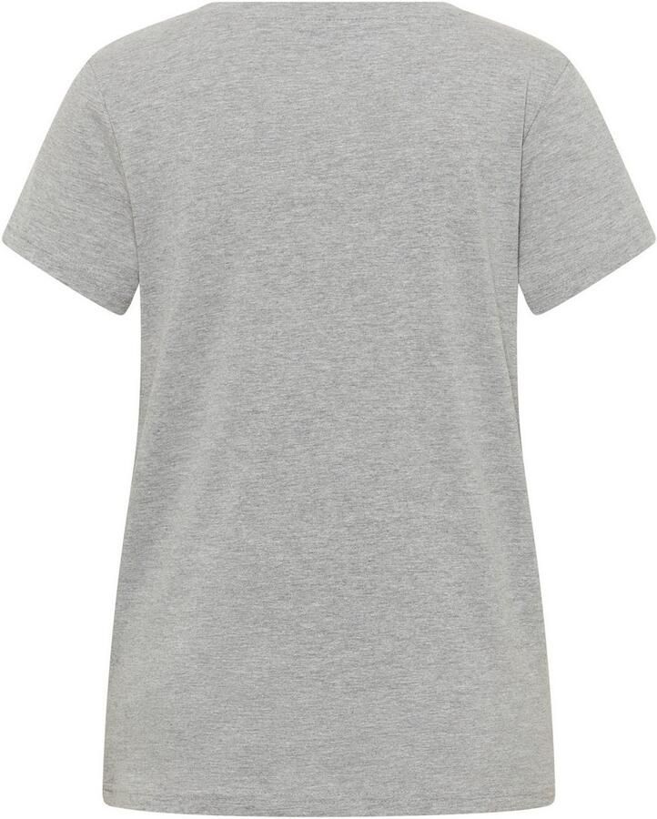 Mustang Shirt met ronde hals Alma met logoprint